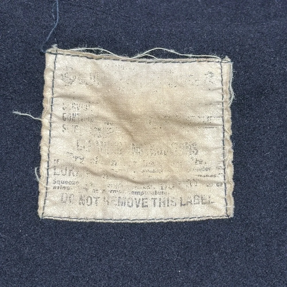 Vintage possibly WWll Navy Blue wool undress jumper Sailor size small (B7)‎